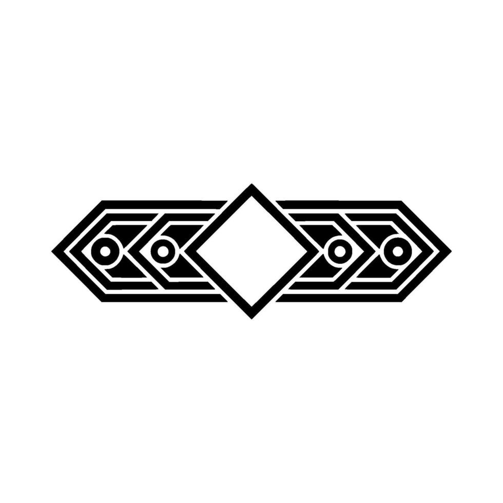 Geometric Art Deco Ornament, Black White, Elegant - Art deco vector