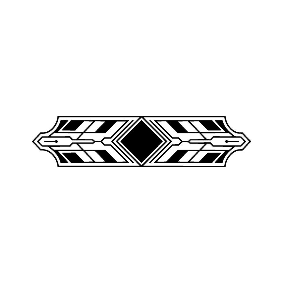 Art Deco Inspired Geometric Element on Light Grey Background vector