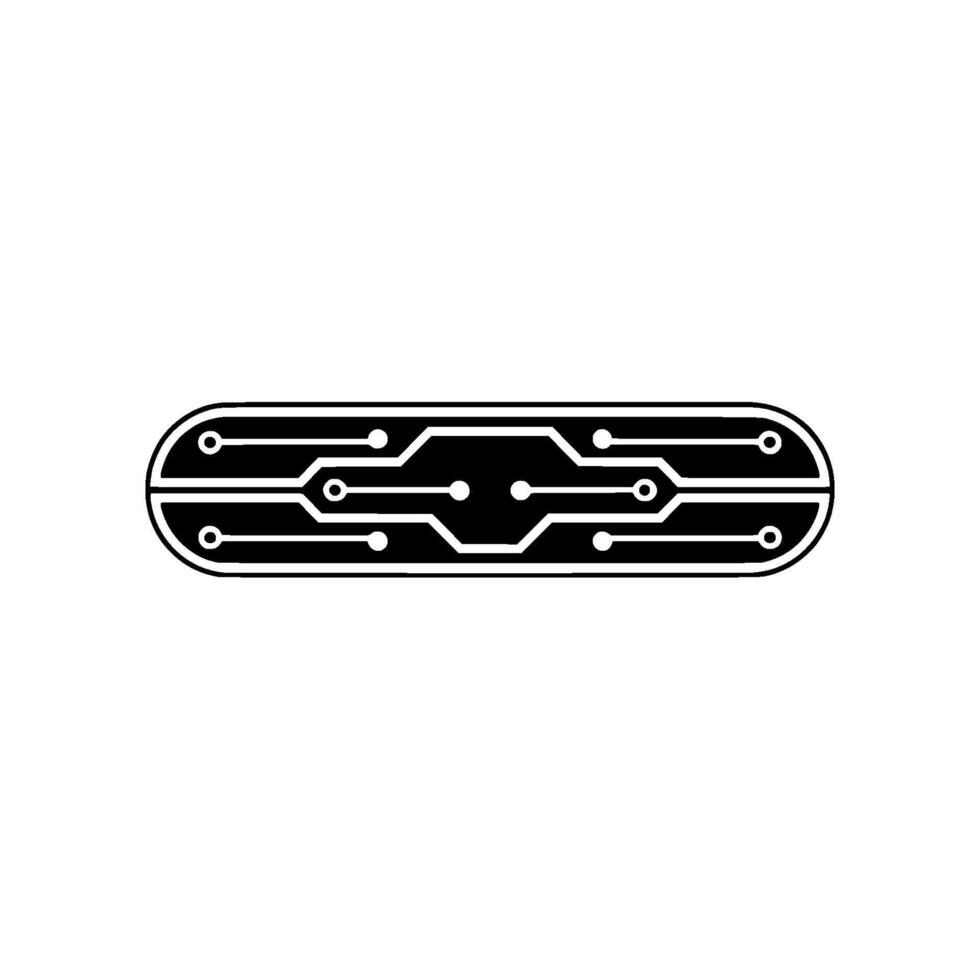 Minimalist Circuit Board on Light Gray Background - Technology vector