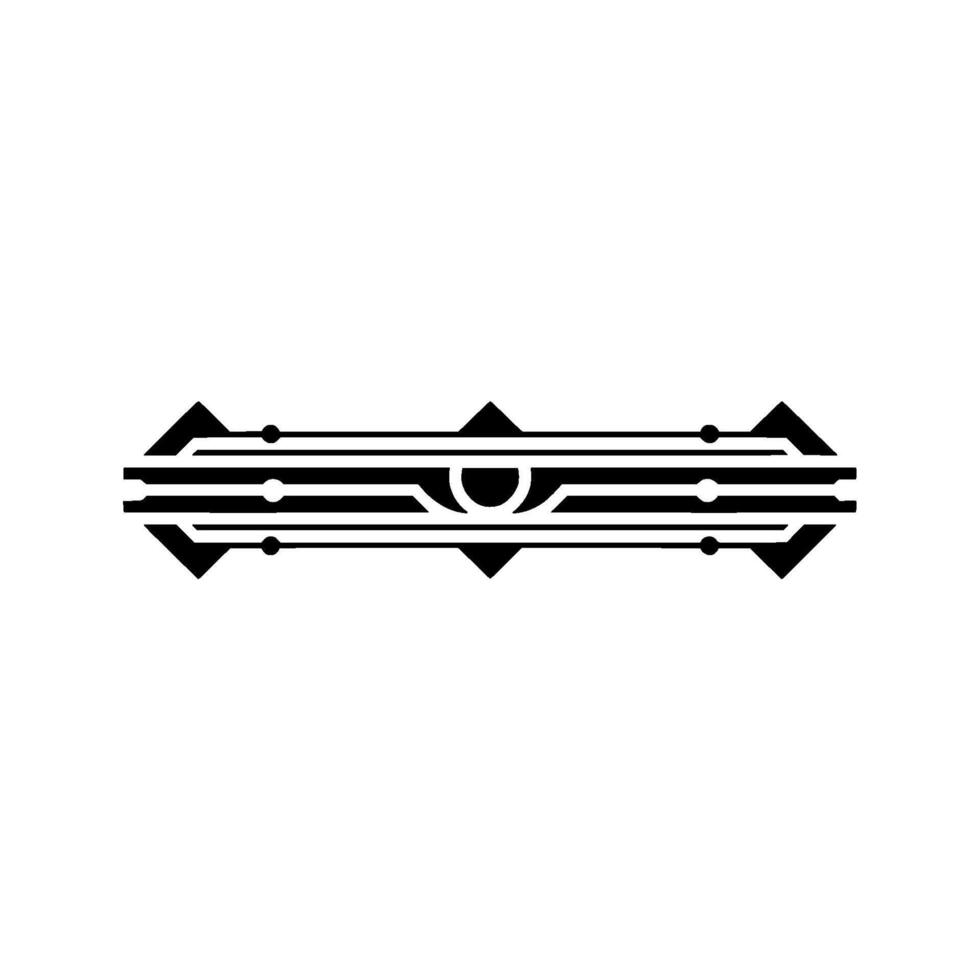 Geometric Eye Abstract, Black White, Minimalist, Modern Deco vector