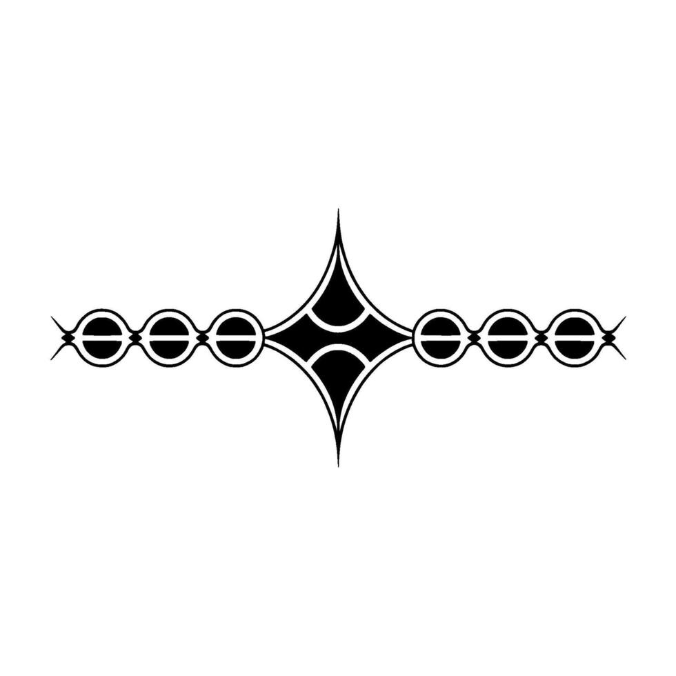 Minimalist Black White Geometric Ornament on Cream Background vector