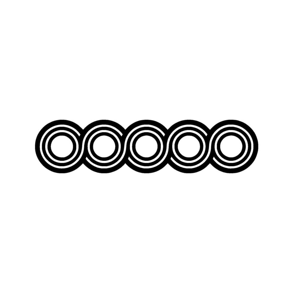 Interlocking Circle Pattern on White Background vector