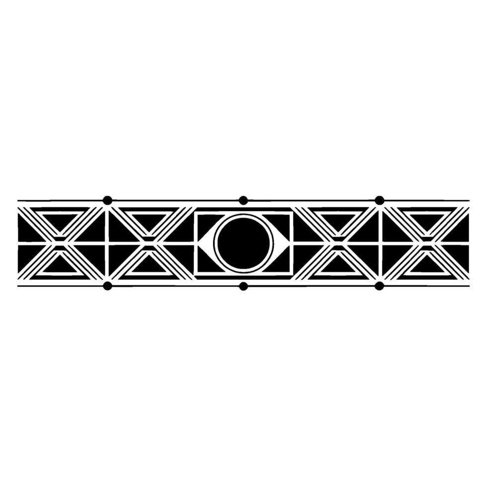 Geometric Art Deco Border Ornament on White, Minimalist vector