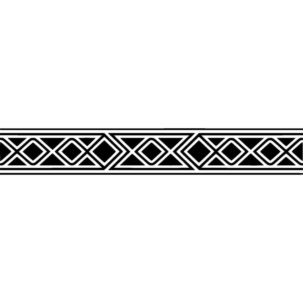 Geometric Border Black White Diamond Pattern, Illustration vector