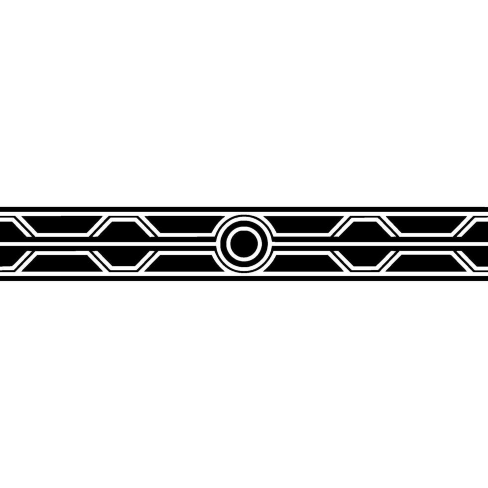 Geometric Black and White Border, Futuristic Element vector