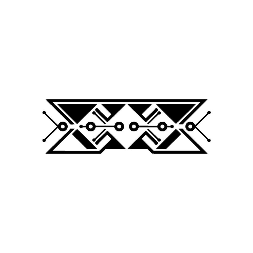 Geometric Symmetry Abstract, Tech Inspired, Modern Black White vector