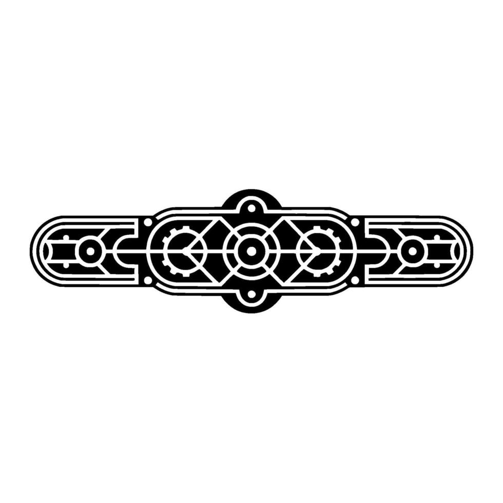 Geometric Ornament Black and White Decoinspired vector
