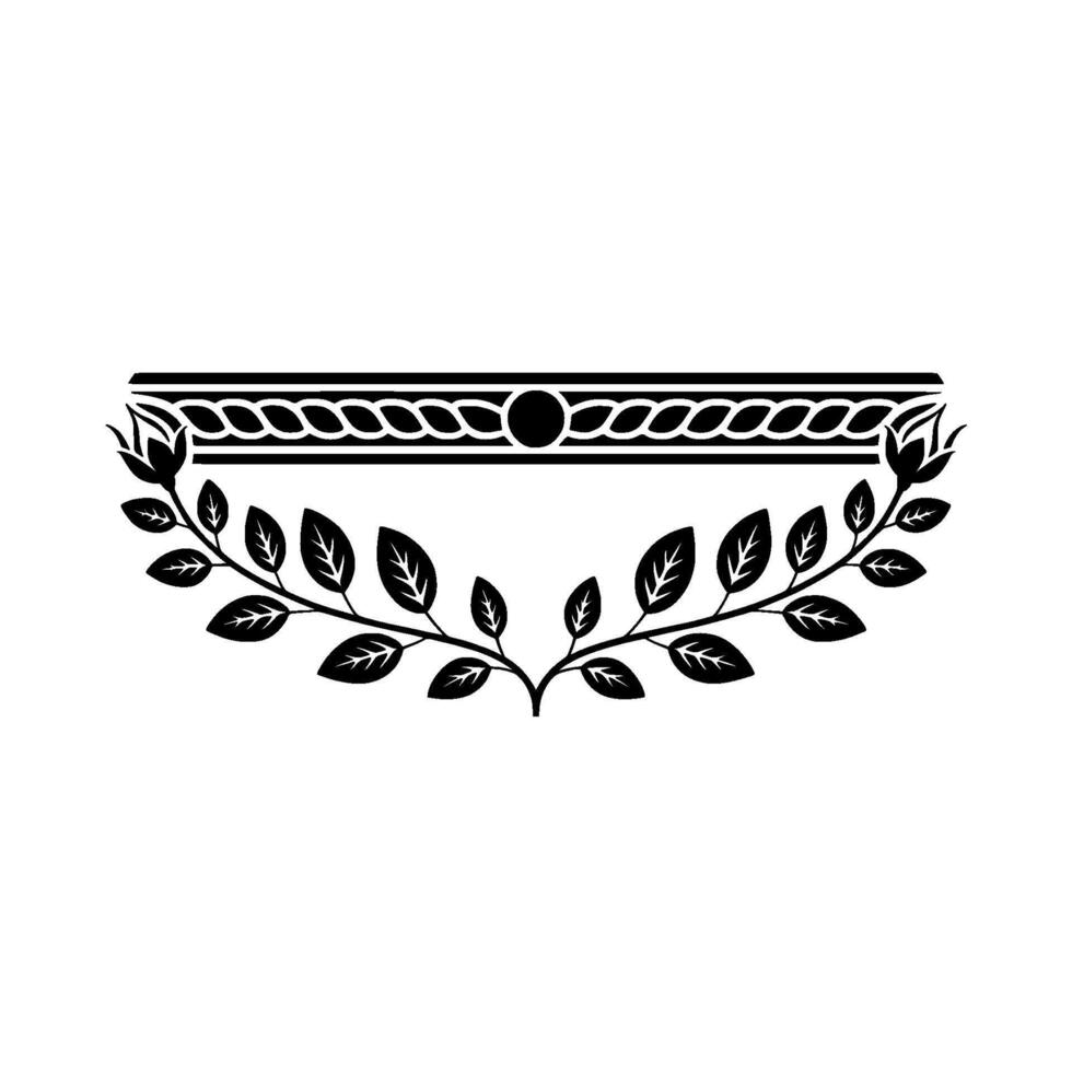 Elegant Black Floral Border For Invitations Logos vector