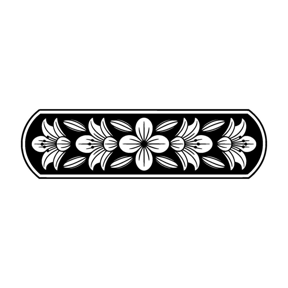 Elegant Floral Pattern in Black and White on Light Background vector