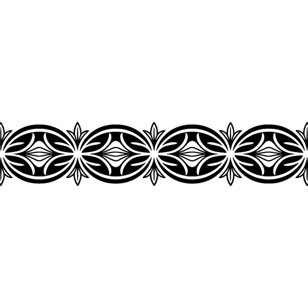 Ornate Black and White Border Element - Symmetry vector