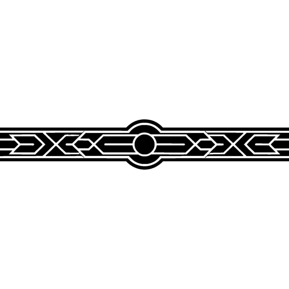 Geometric Art Deco Element on White Background - Ornament vector