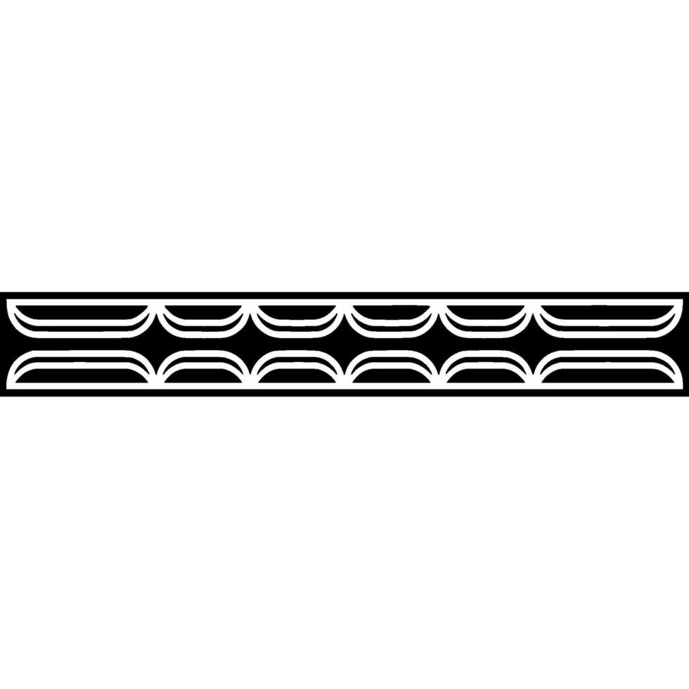 Minimalist Geometric Border, Black and White Pattern - Element vector