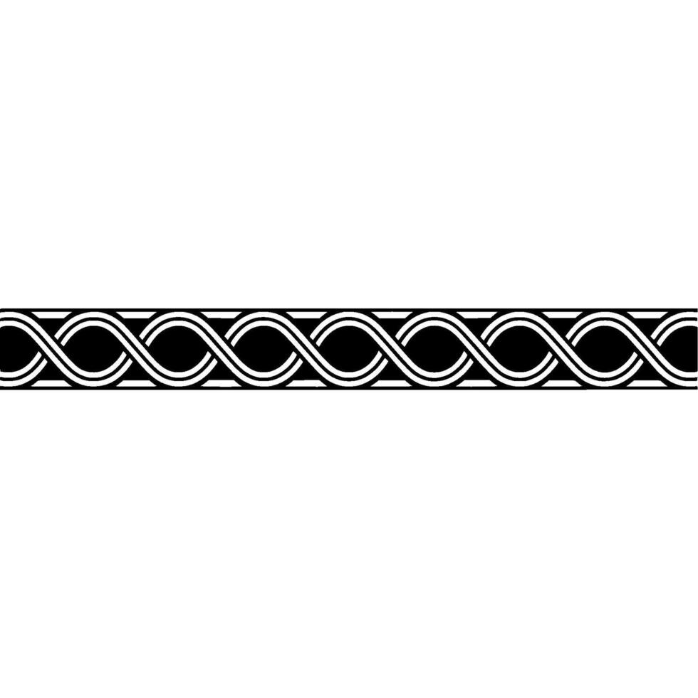 Elegant Celtic Knotwork Border on White Background - Pattern vector
