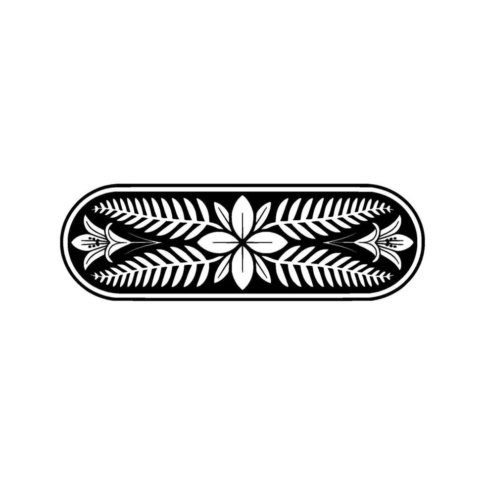 Elegant Floral Pattern in Black and White, Decorative. vector