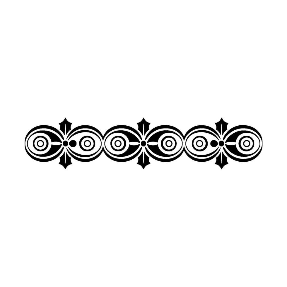 Decorative Geometric Border in Black on White, Graphics vector