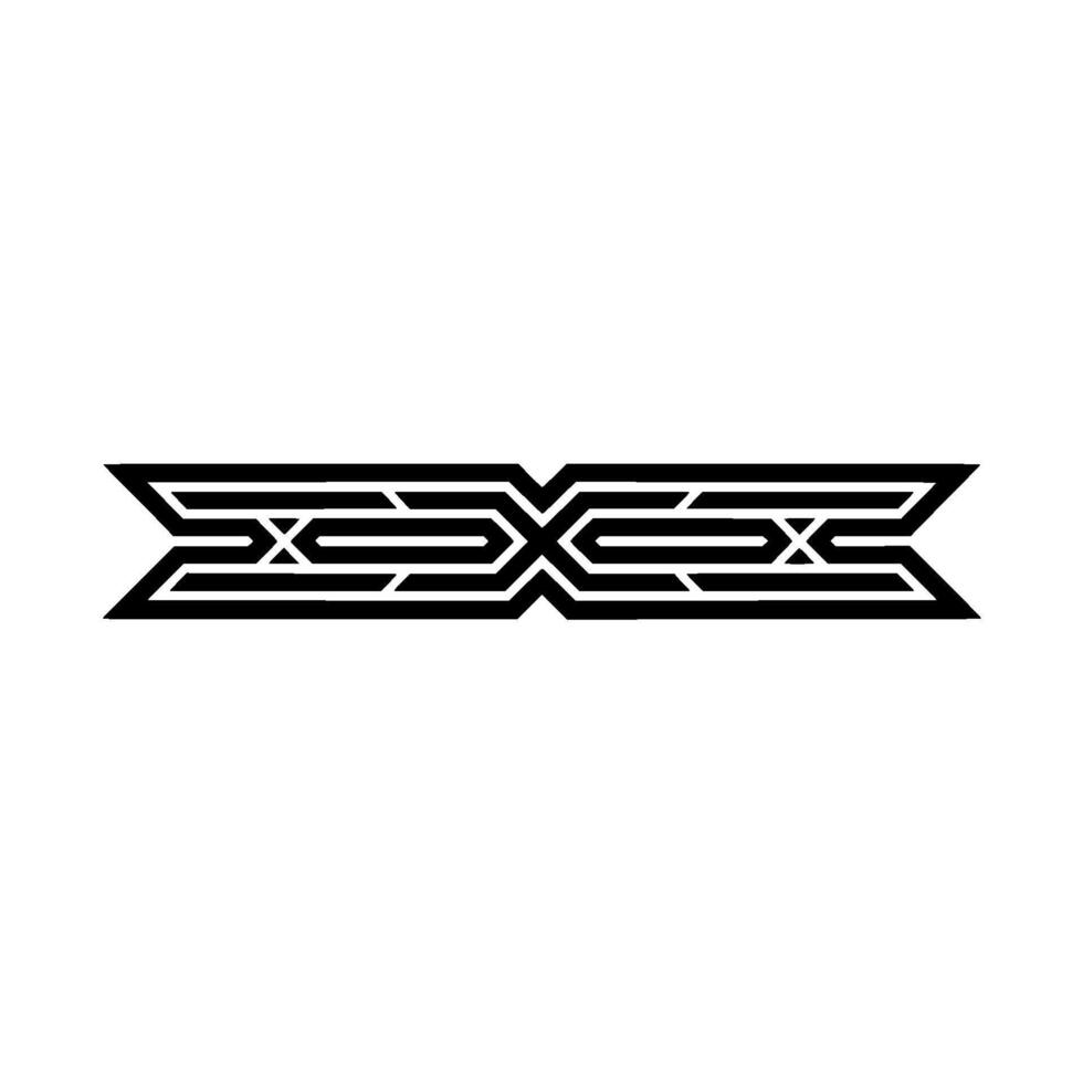 Geometric Black Border on White Background - Minimalist vector