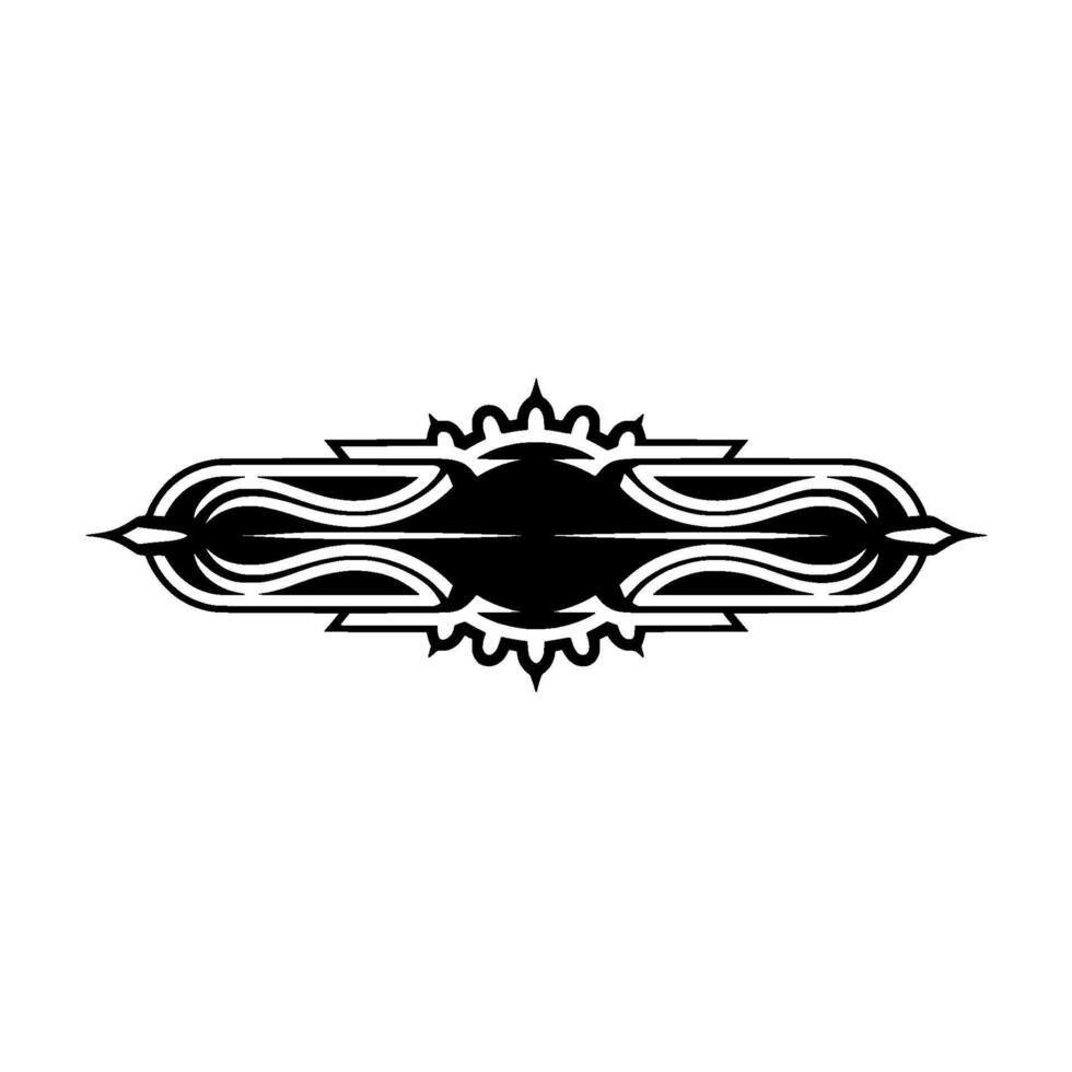 Elegant Black White Art Deco Ornament on Neutral Background vector