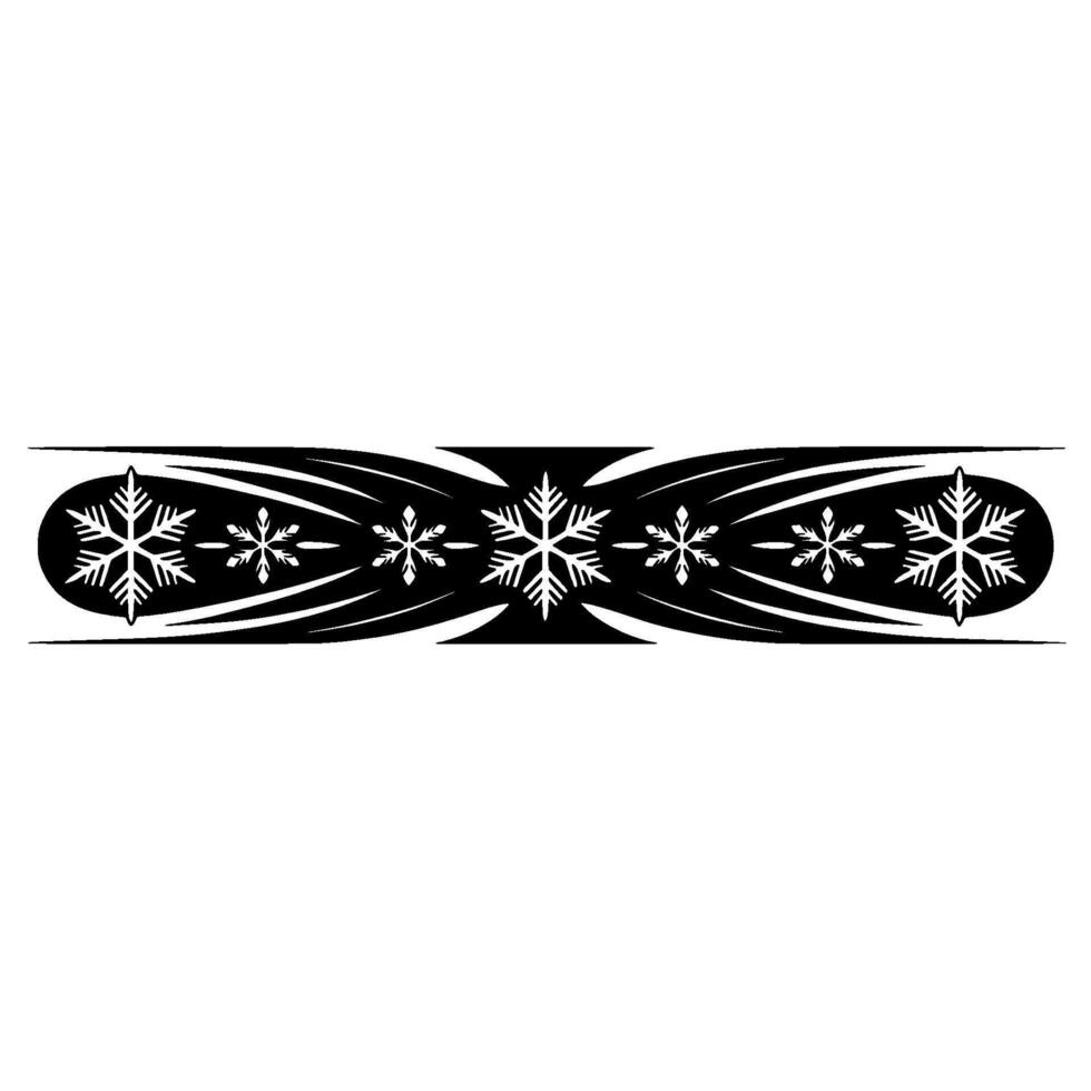 Minimalist Winter Snowflake Border, Illustration vector