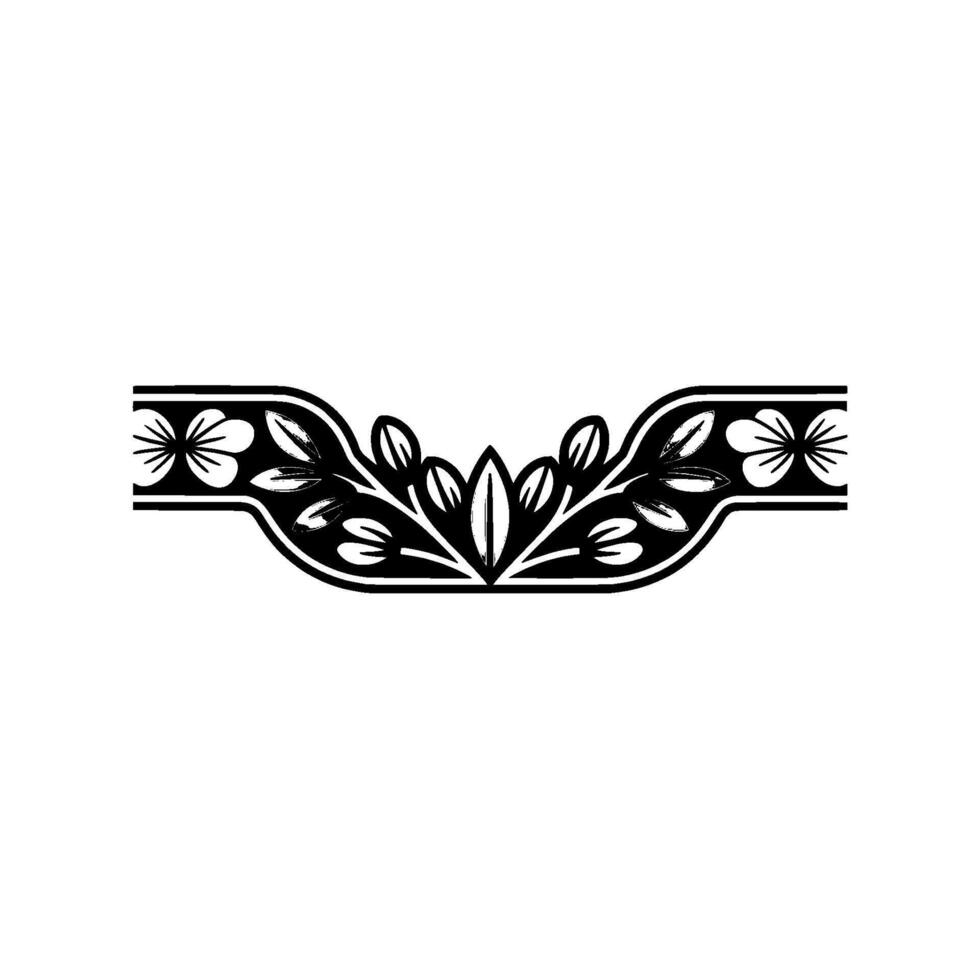 Art Nouveau Floral Border Decorative, Elegant, and Ornamental vector