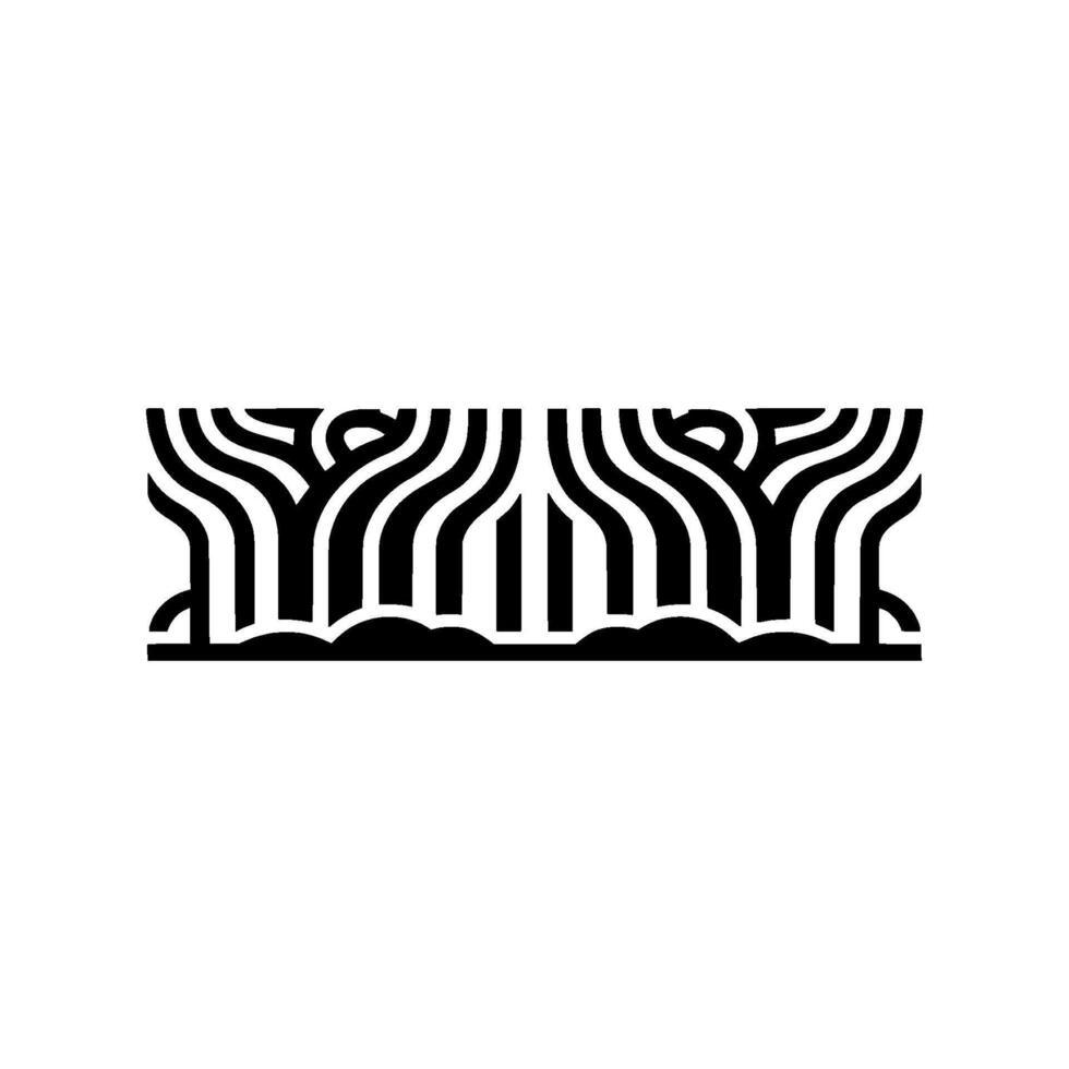 Geometric Trees in Black and White Border vector