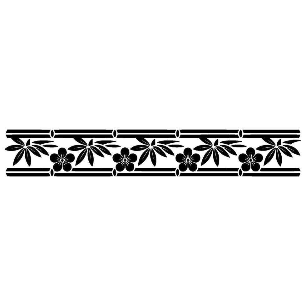 Elegant Black Floral Border for Print Digital Use vector