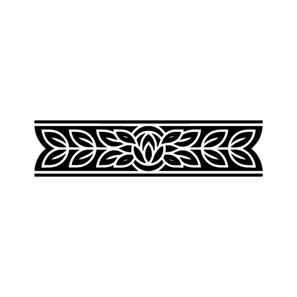 Elegant Floral Border - Black and White vector
