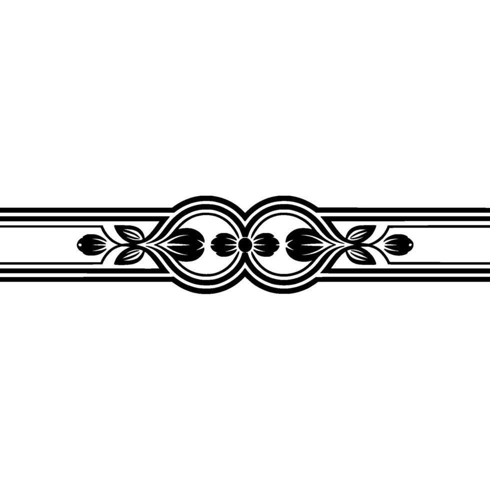 Elegant Ornamental Border, in Black and White vector