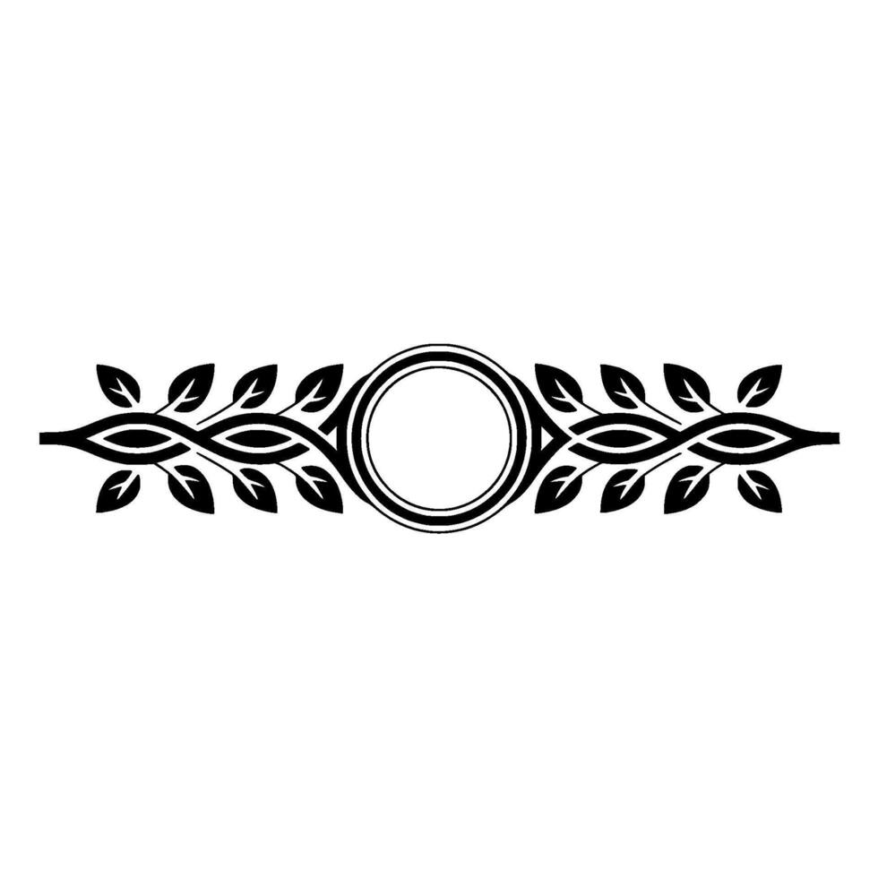 Elegant Decorative Laurel Wreath with Center Circle vector