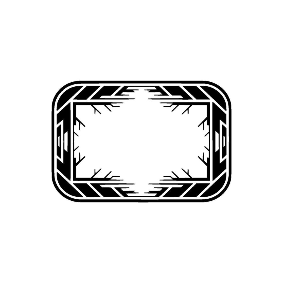 Geometric Frame with Branch Accents Modern Element vector