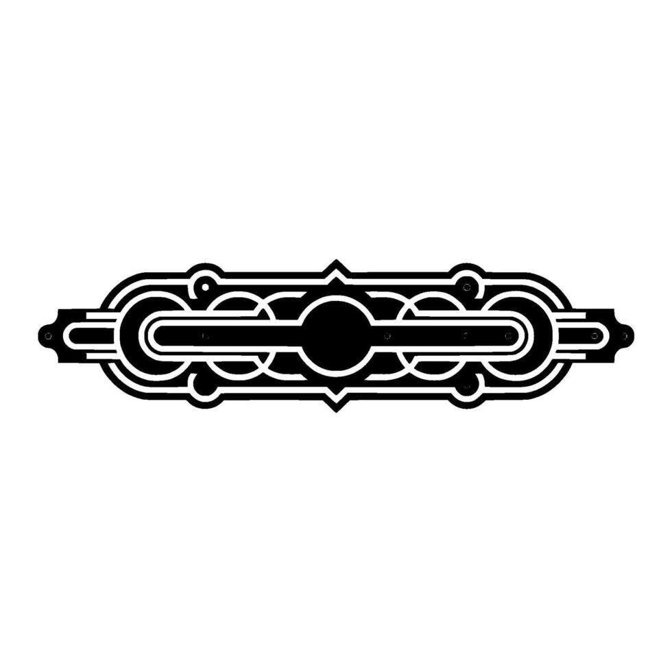Art Deco Inspired Geometric Ornament on White Background vector