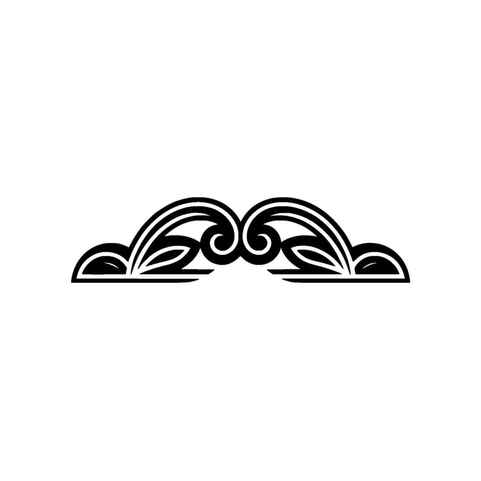 Elegant Art Deco Ornament Decorative Border in Black on White Background vector