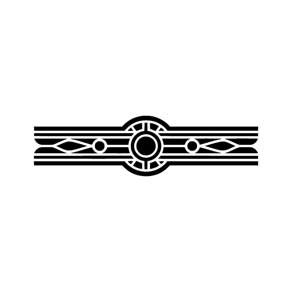 Geometric Tribal Ornament, Black and White vector