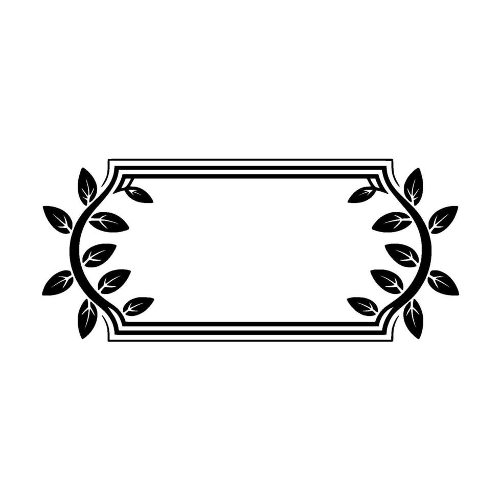 Elegant Black White Floral Frame for Invitations Designs vector