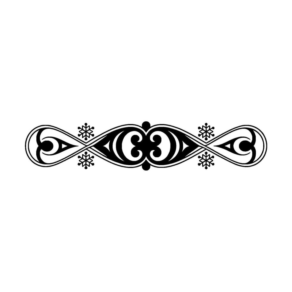 Ornamental Scrollwork Border in Black on White vector