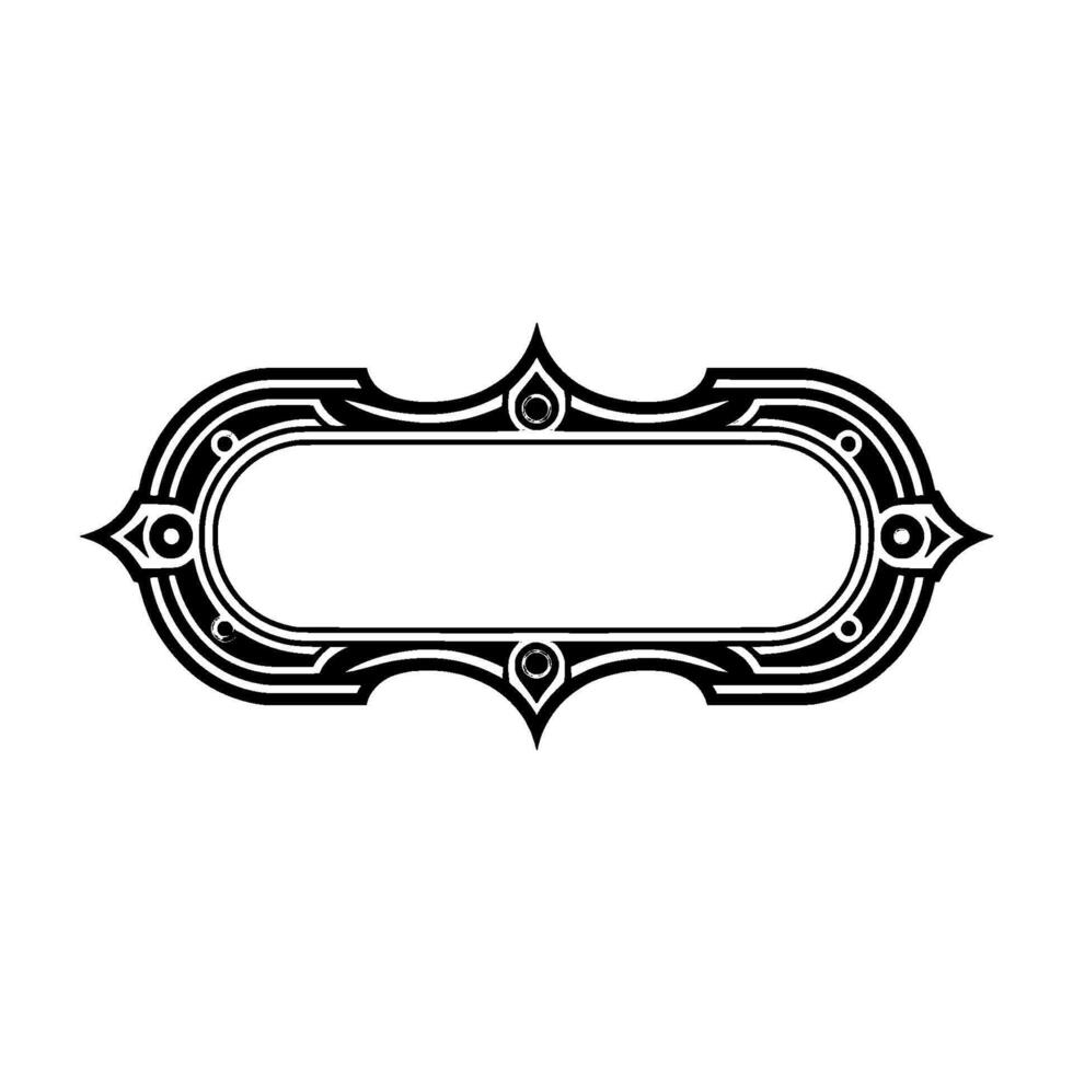 Art Deco Label - Ornate Frame on White Background vector