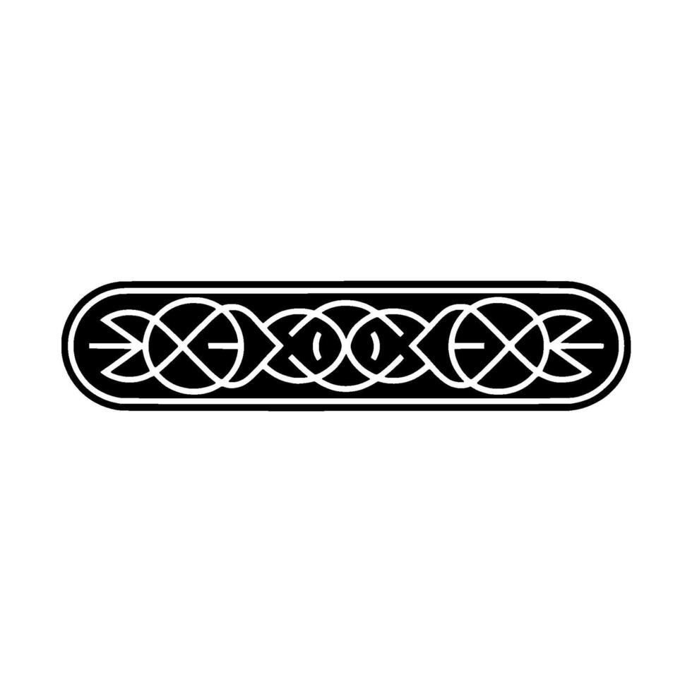 Celtic Knotwork Border Element on Light Background vector
