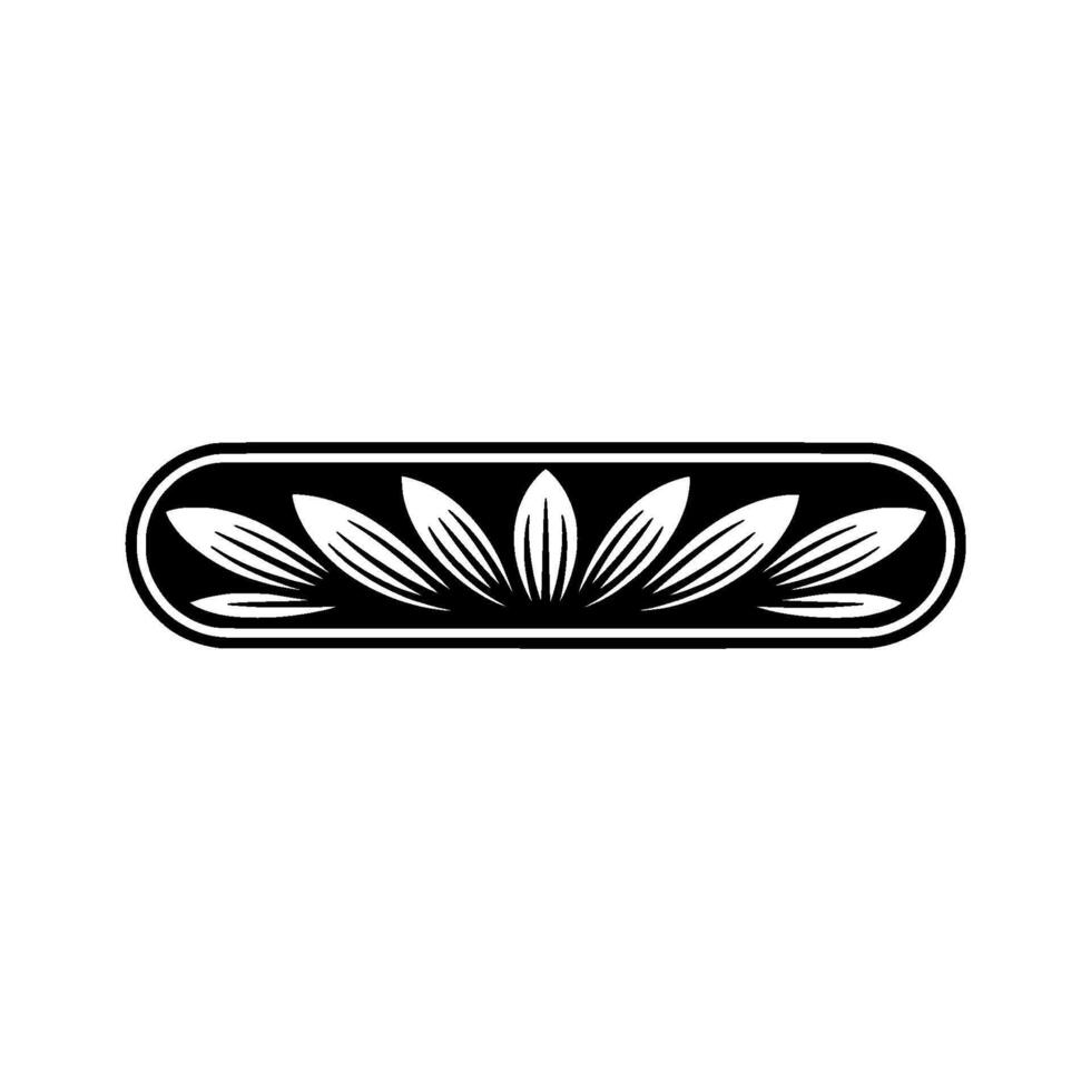 Elegant Black White Floral Bar - Minimalist vector