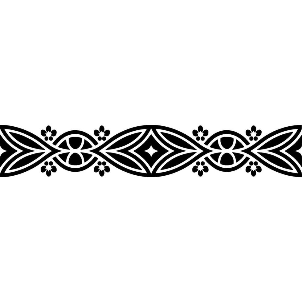 Elegant Black Ornamental Border, on, White Background vector