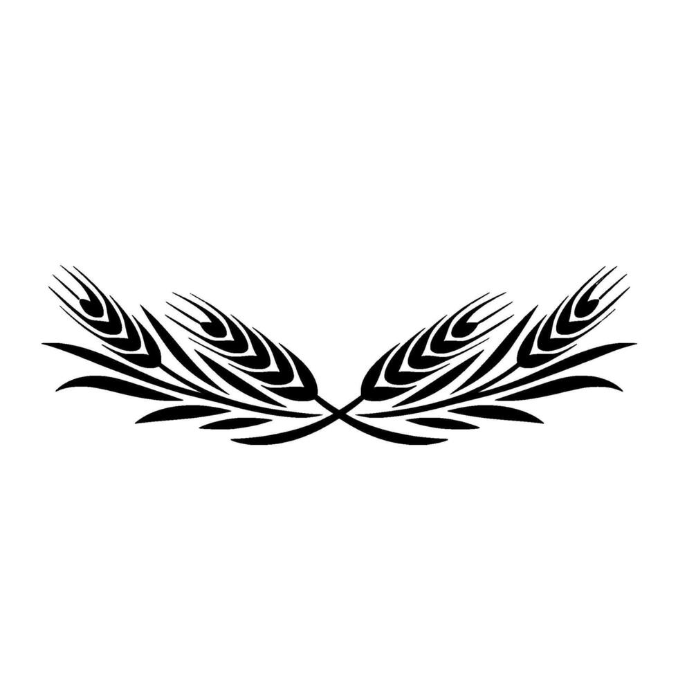 Elegant Wheat in Grayscale Grain Illustration vector