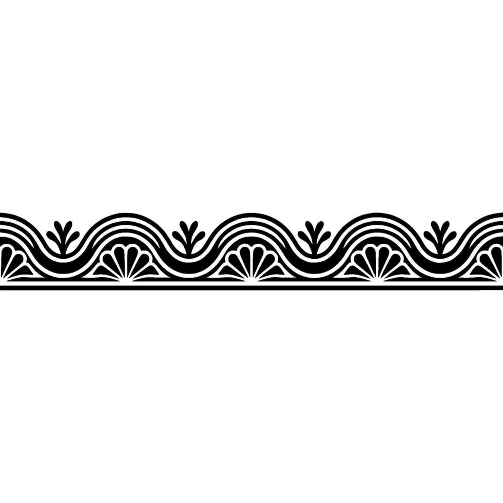 Elegant Black and White- Ornamental Border vector