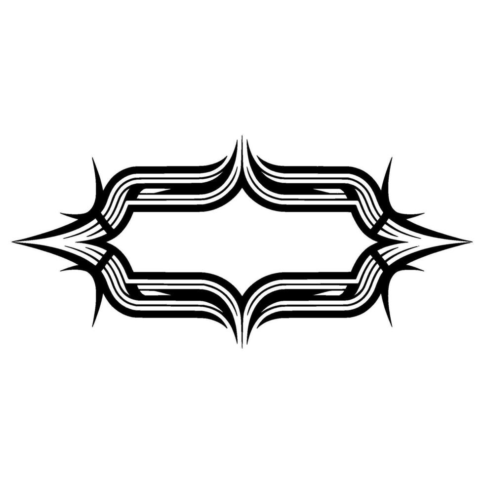 Geometric Frame, Black White Minimalist Element vector