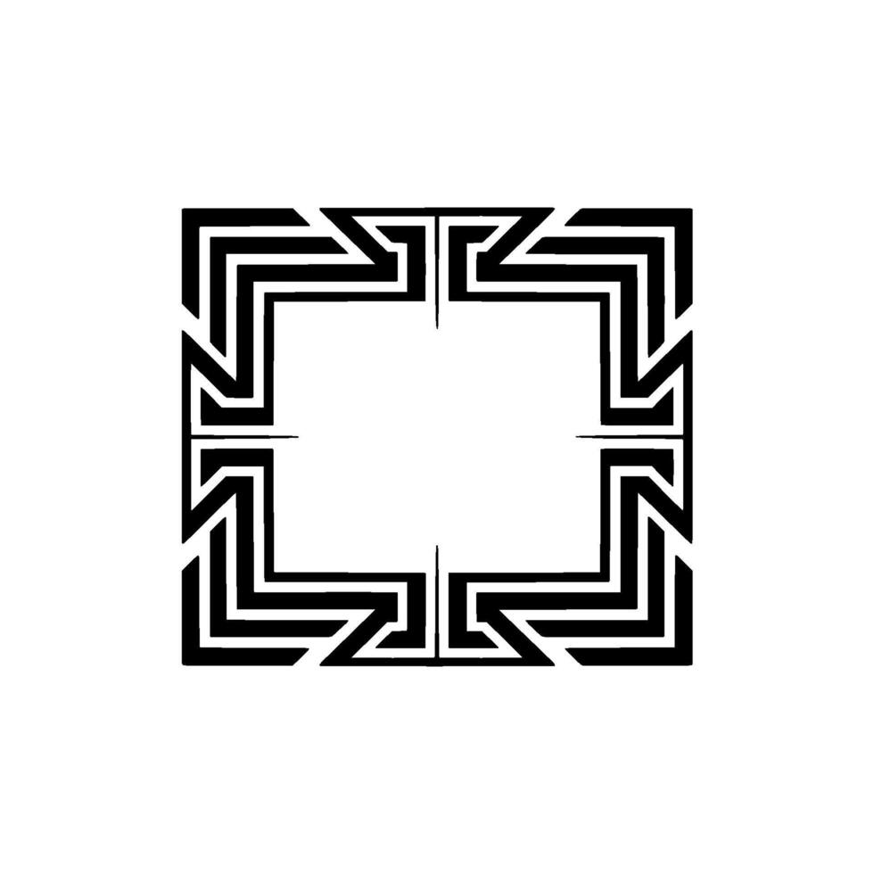 Geometric Frame in Black White - Modern, Minimalist Element vector