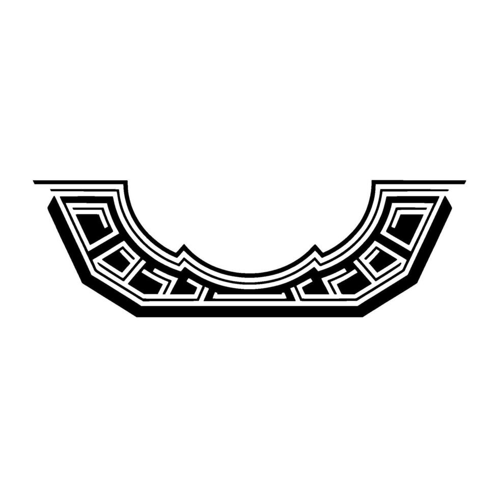 Art Deco Border Element, Black and White, Geometric Pattern vector