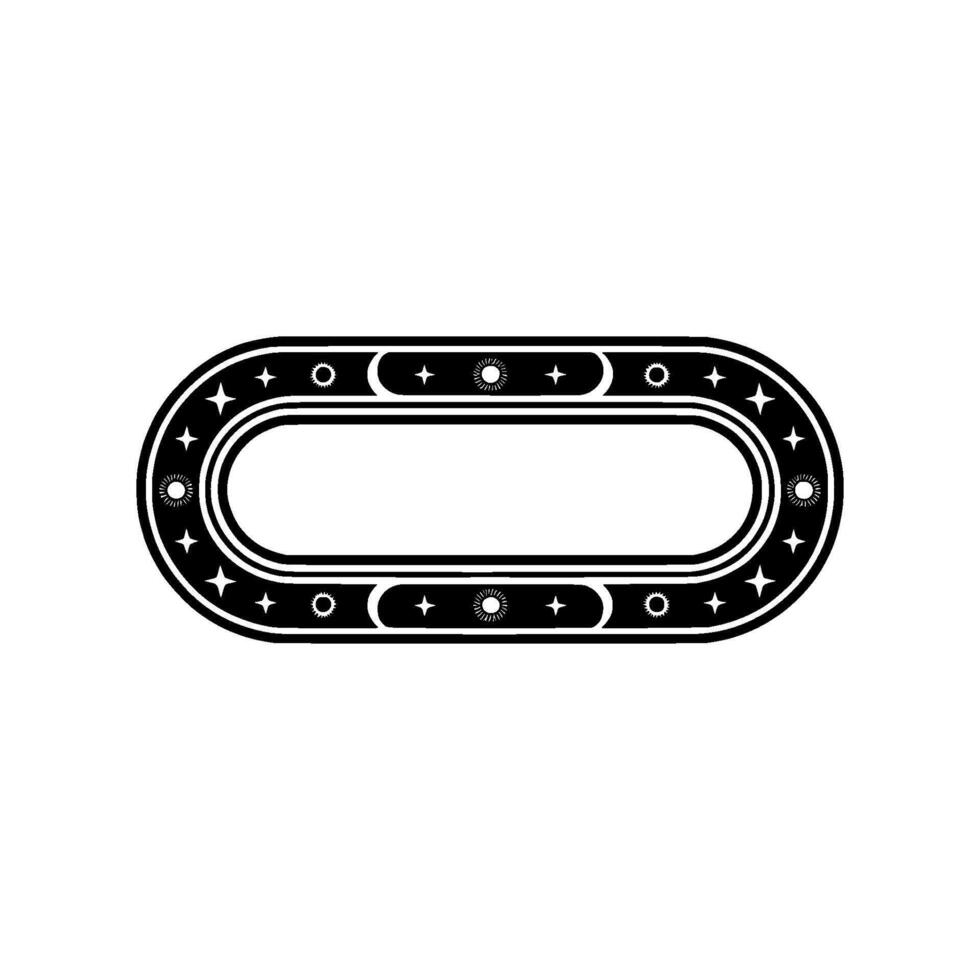 Ornate Oval Frame Black White Decorative Border vector
