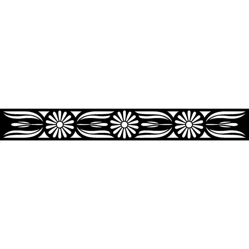 Floral Border Pattern - Illustration, Decorative, Simple Elegance vector