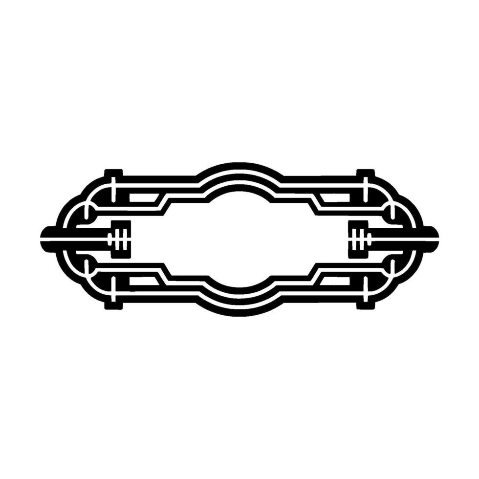 Minimalist Geometric Frame Art Deco Element vector