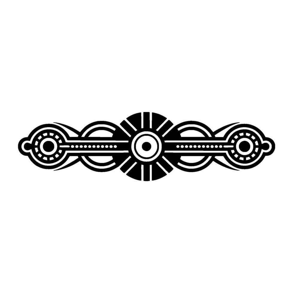 Art Deco Ornament Black White Geometric Border vector