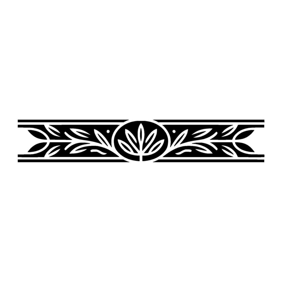 Elegant Foliage Divider Border - Illustration vector