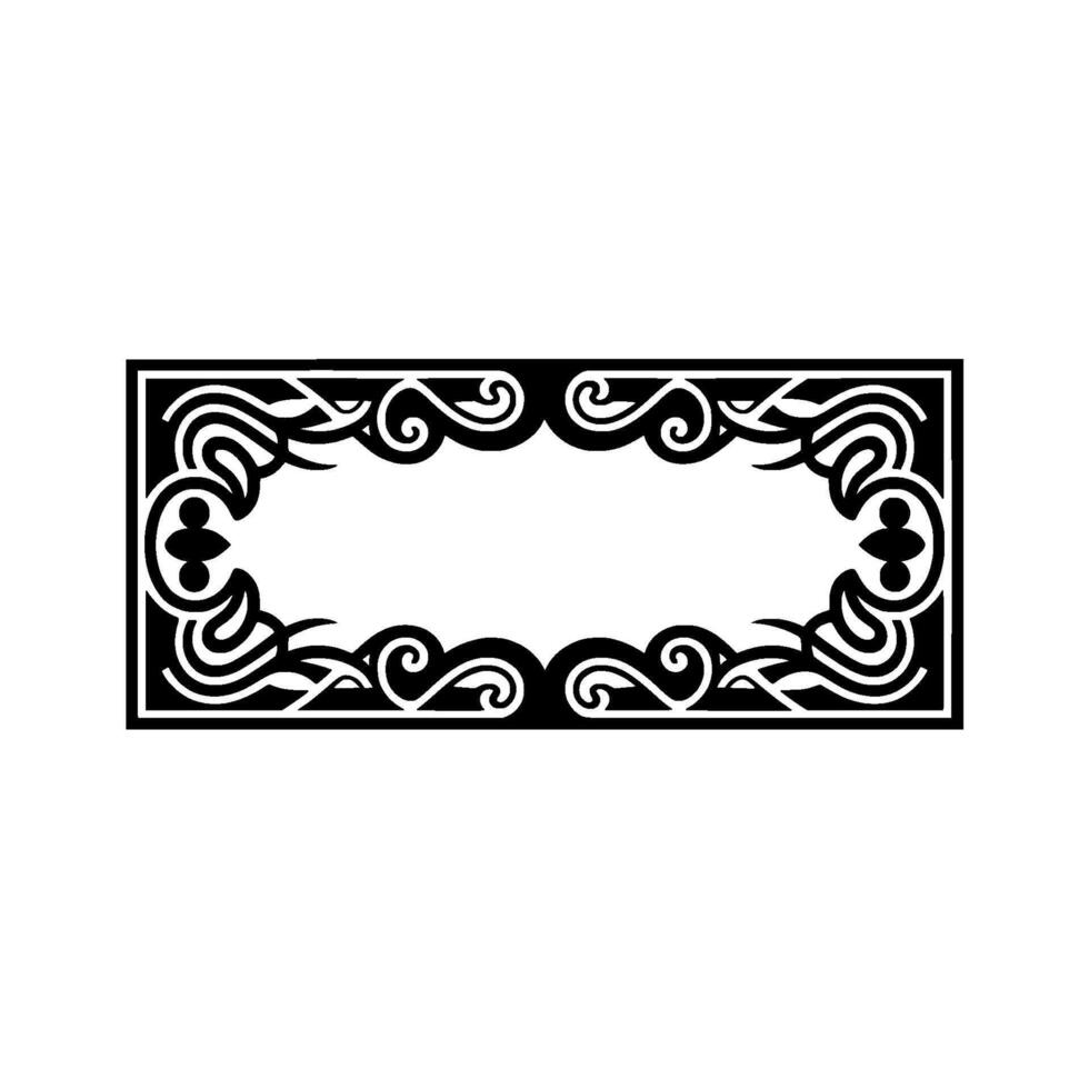 Ornate Black and White Frame for Invitations and Greetings vector