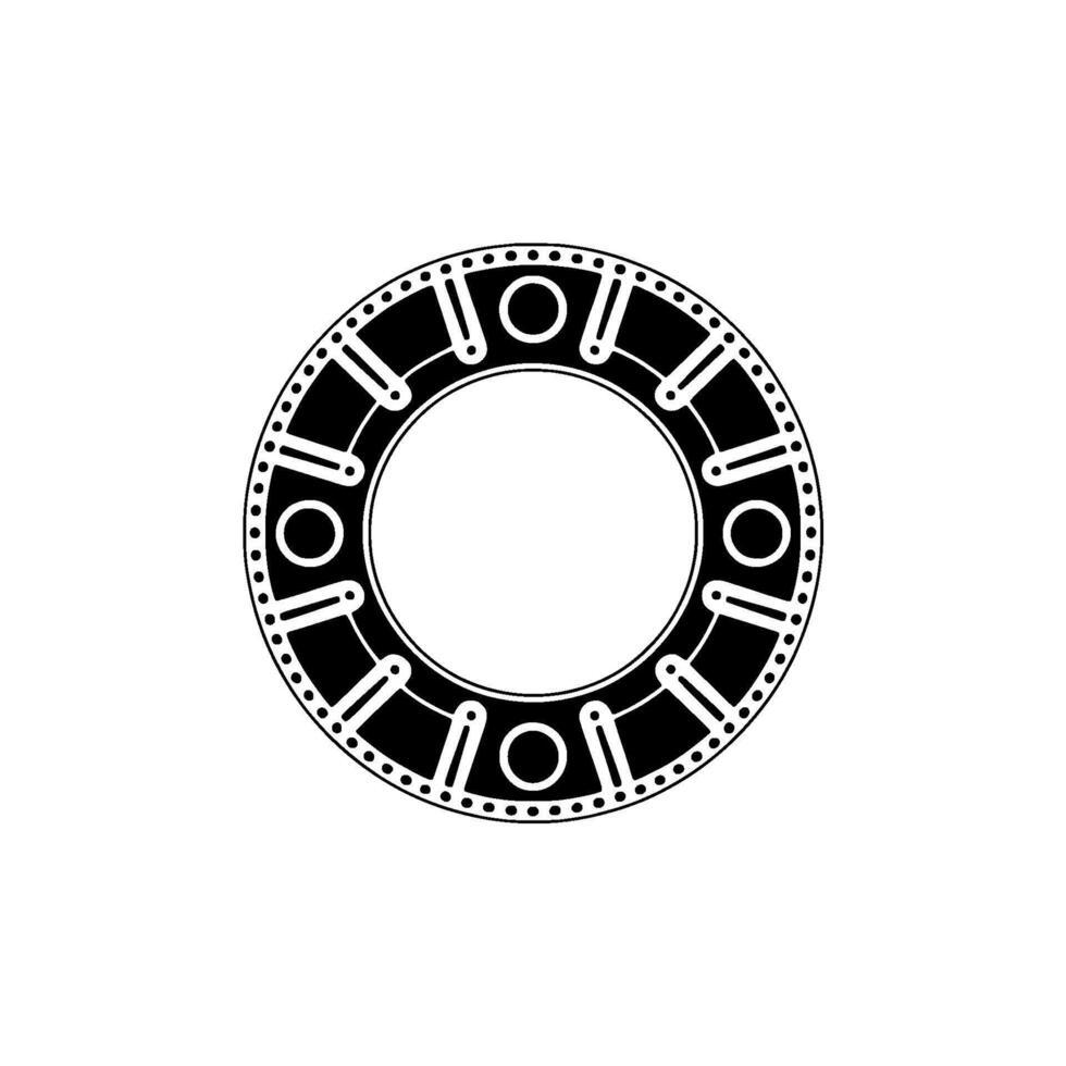Abstract Silver and Black Circular on White Background vector